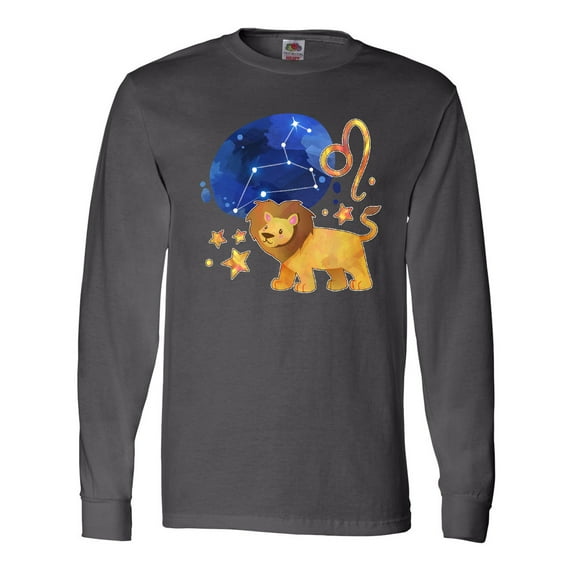 Inktastic Leo Constellation Zodiac Sign Illustration Long Sleeve T-Shirt