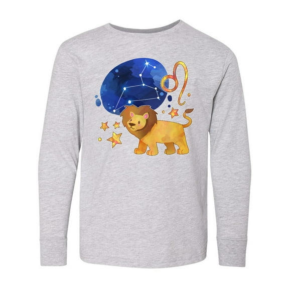 Inktastic Leo Constellation Zodiac Sign Illustration Long Sleeve Youth T-Shirt