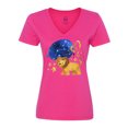thumbnail image 1 of Inktastic Leo Constellation Zodiac Sign Illustration Women's V-Neck T-Shirt, 1 of 5