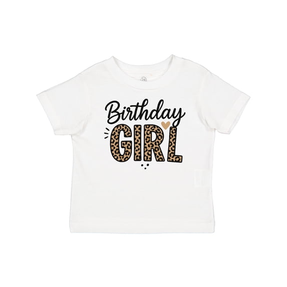 Inktastic Leopard Print Birthday Girl Girls Baby T-Shirt