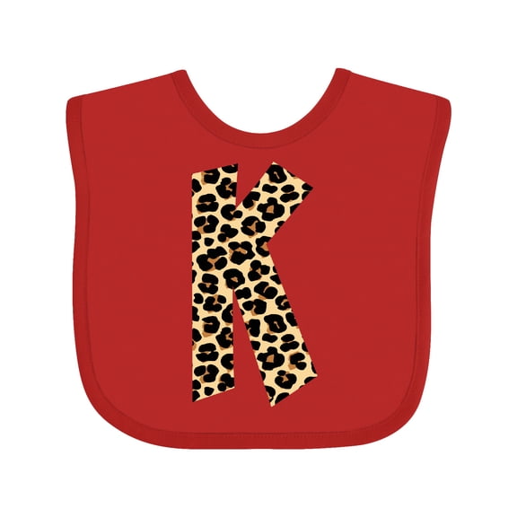 Inktastic Leopard Print Letter K Boys or Girls Baby Bib