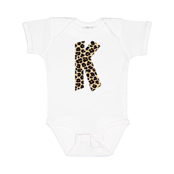 Inktastic Leopard Print Letter K Boys or Girls Baby Bodysuit