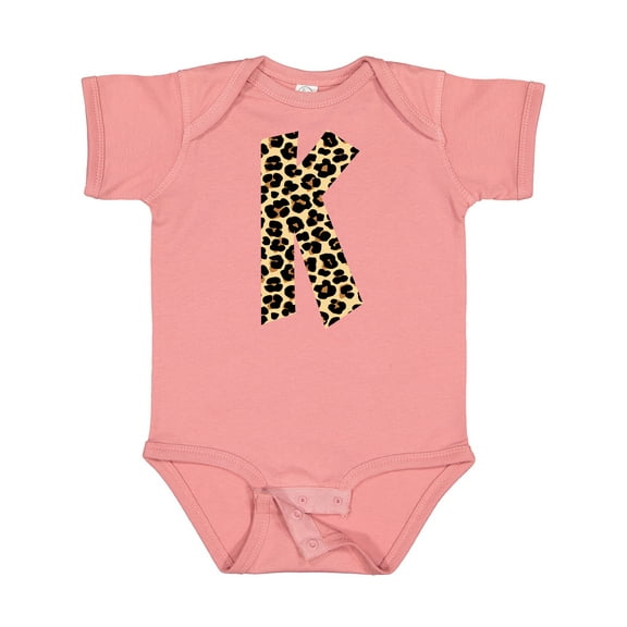 Inktastic Leopard Print Letter K Boys or Girls Baby Bodysuit