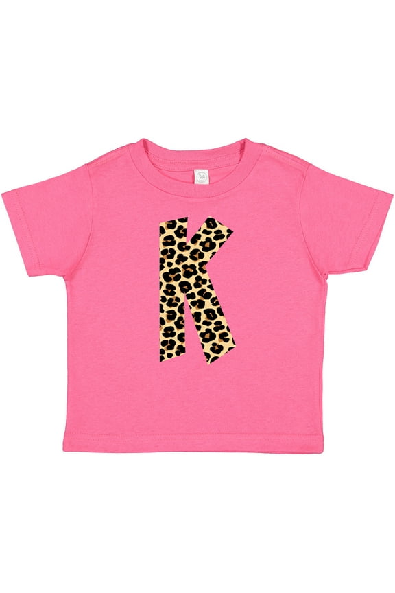 Leopard Print Letter K Boys or Girls Baby T-Shirt