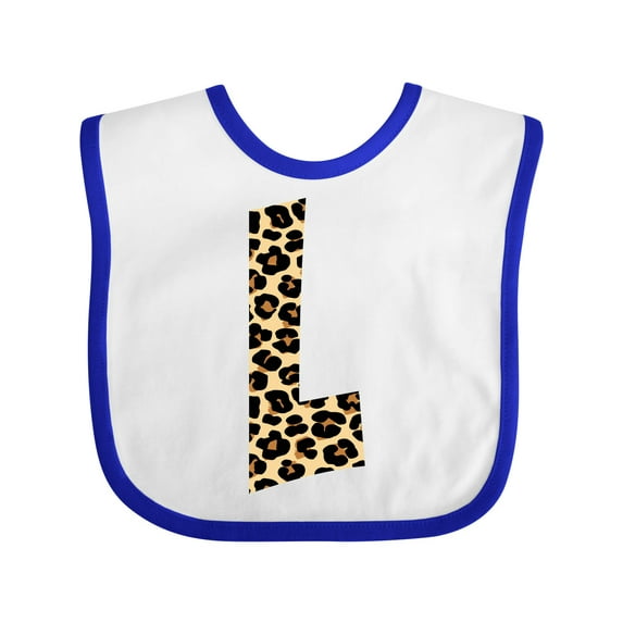 Inktastic Leopard Print Letter L Boys or Girls Baby Bib