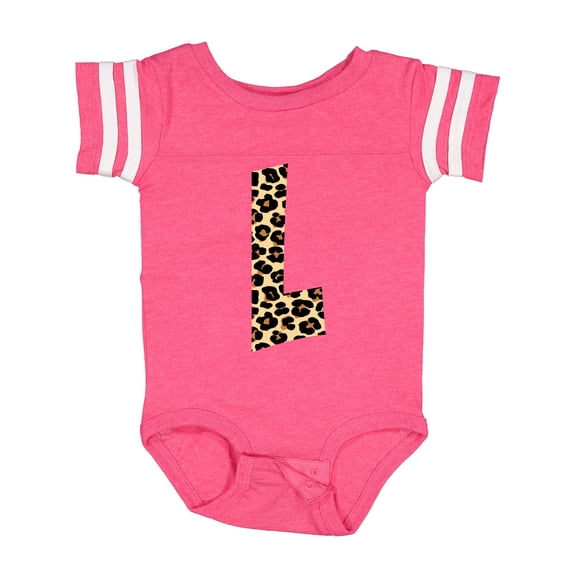 Inktastic Leopard Print Letter L Boys or Girls Baby Bodysuit