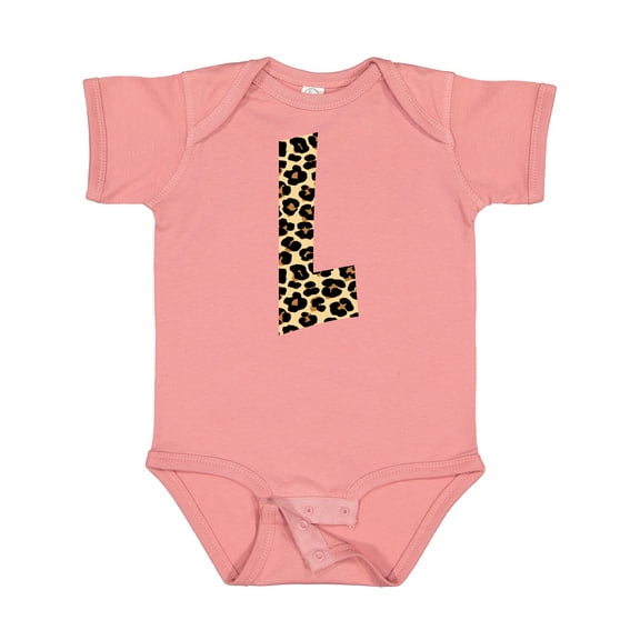 Inktastic Leopard Print Letter L Boys or Girls Baby Bodysuit