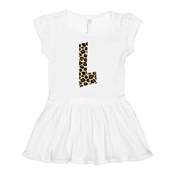 Inktastic Leopard Print Letter L Girls Toddler Dress