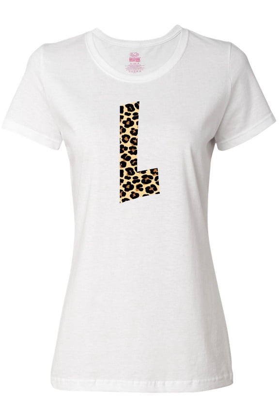 Leopard Print Letter L Women's T-Shirt
