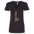 thumbnail image 1 of Inktastic Leopard Print Letter L Women's V-Neck T-Shirt, 1 of 5