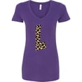 thumbnail image 1 of Inktastic Leopard Print Letter L Women's V-Neck T-Shirt, 1 of 5