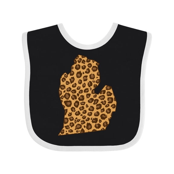 Inktastic Leopard Print Michigan Boys or Girls Baby Bib
