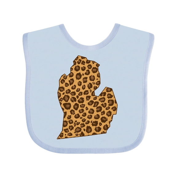 Inktastic Leopard Print Michigan Boys or Girls Baby Bib