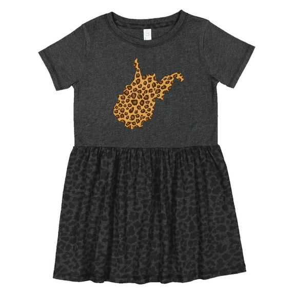 Inktastic Leopard Print West Virginia Girls Toddler Dress