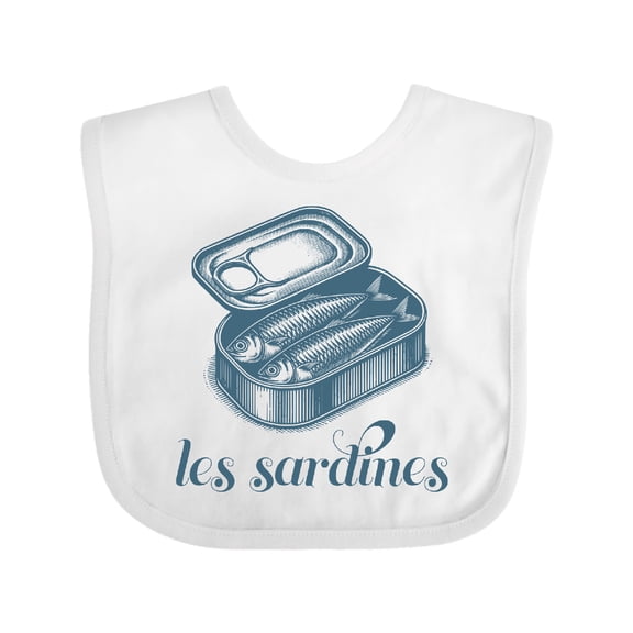 Inktastic Les Sardines Maritime Fish Girls Baby Bib