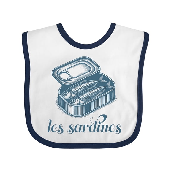 Inktastic Les Sardines Maritime Fish Girls Baby Bib