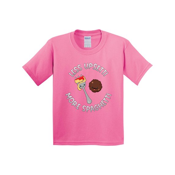 Inktastic Less Upsetti More Spaghetti Youth T-Shirt