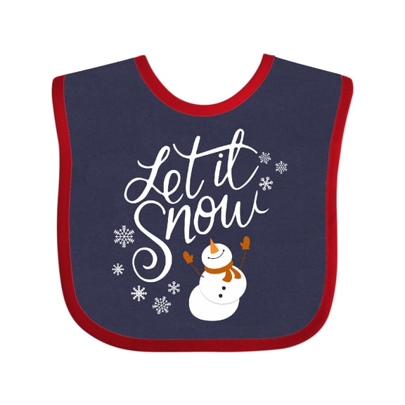 Inktastic Let It Snow Boys or Girls Baby Bib