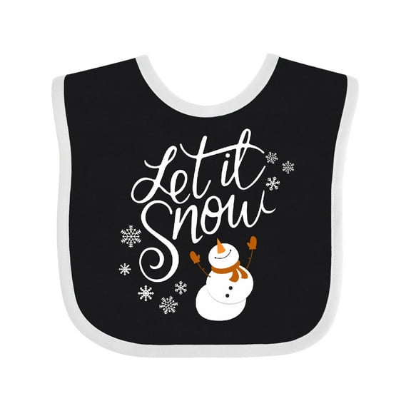 Inktastic Let It Snow Boys or Girls Baby Bib