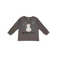 thumbnail image 1 of Inktastic Let It Snow Cute Snowman in Hat and Scarf Boys or Girls Long Sleeve Toddler T-Shirt, 1 of 5