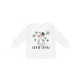 thumbnail image 1 of Inktastic Let It Snow Cute Snowman in Hat and Scarf Boys or Girls Long Sleeve Toddler T-Shirt, 1 of 5