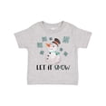 thumbnail image 1 of Inktastic Let It Snow Cute Snowman in Hat and Scarf Boys or Girls Toddler T-Shirt, 1 of 5