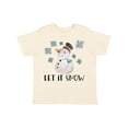 thumbnail image 1 of Inktastic Let It Snow Cute Snowman in Hat and Scarf Boys or Girls Toddler T-Shirt, 1 of 5