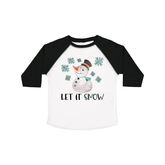 Inktastic Let It Snow Cute Snowman in Hat and Scarf Boys or Girls Toddler T-Shirt