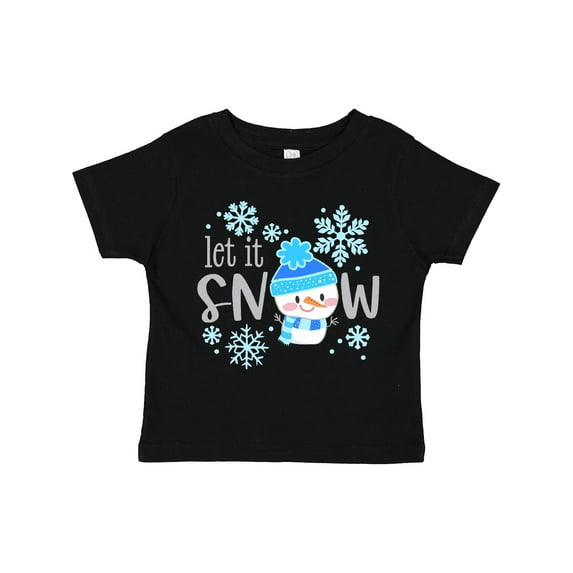 Inktastic Let It Snow Cute Snowman in Hat and Scarf Boys or Girls Toddler T-Shirt
