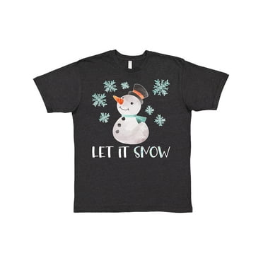 Inktastic Let It Snow Cute Snowman in Hat and Scarf T-Shirt