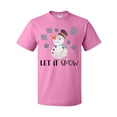 thumbnail image 1 of Inktastic Let It Snow Cute Snowman in Hat and Scarf T-Shirt, 1 of 5