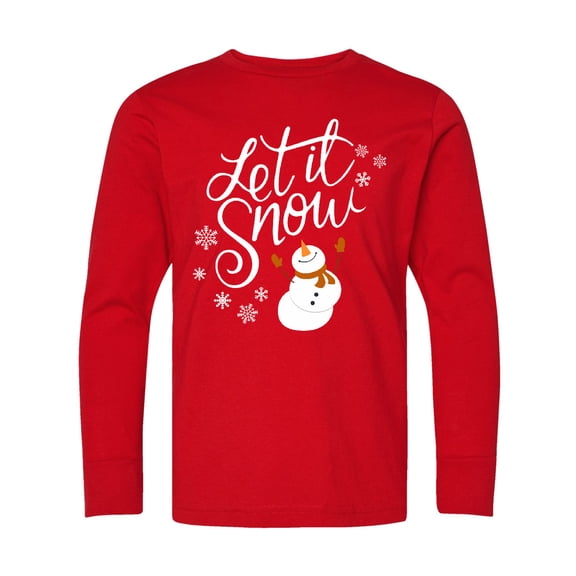 Inktastic Let It Snow Long Sleeve Youth T-Shirt