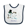 thumbnail image 1 of Inktastic Let It Snow Sassy Snowman in Top Hat Boys or Girls Baby Bib, 1 of 4