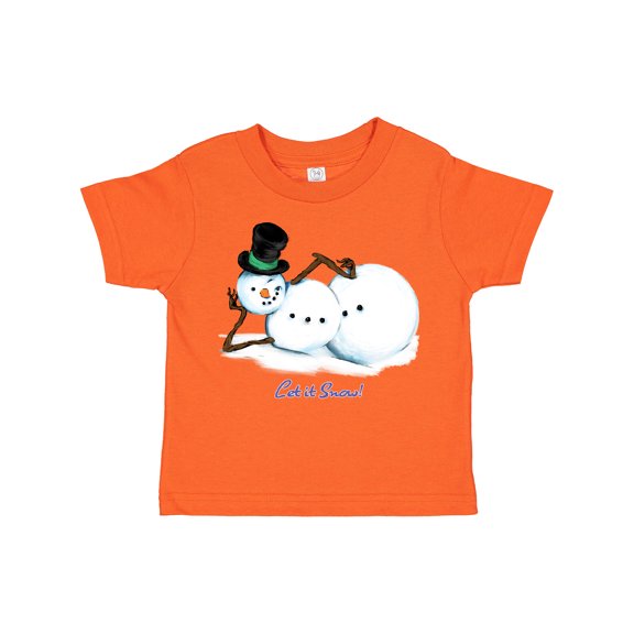 Inktastic Let It Snow Sassy Snowman in Top Hat Boys or Girls Toddler T-Shirt
