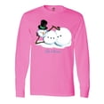 thumbnail image 1 of Inktastic Let It Snow Sassy Snowman in Top Hat Long Sleeve T-Shirt, 1 of 5