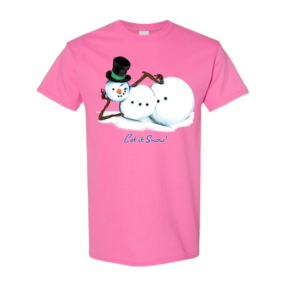 Inktastic Let It Snow Sassy Snowman in Top Hat T-Shirt