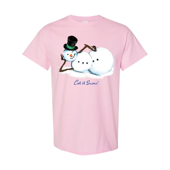 Inktastic Let It Snow Sassy Snowman in Top Hat T-Shirt