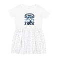 thumbnail image 1 of Inktastic Let It Snow Snowboarding Girls Toddler Dress, 1 of 5