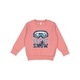 thumbnail image 1 of Inktastic Let It Snow Snowboarding Toddler Sweatshirt, 1 of 4