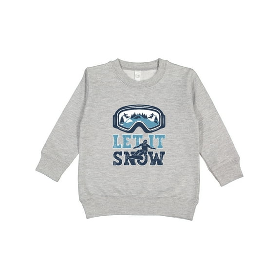 Inktastic Let It Snow Snowboarding Toddler Sweatshirt
