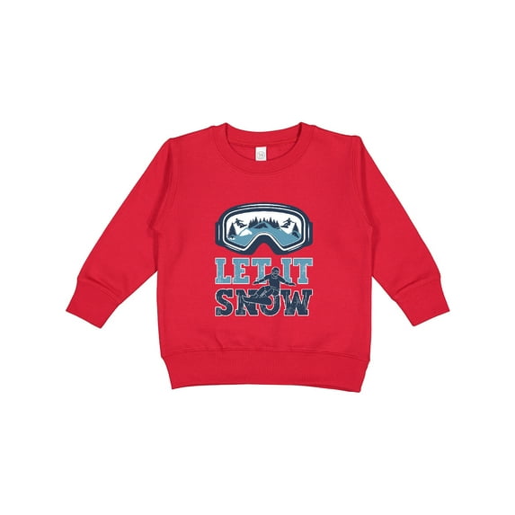 Inktastic Let It Snow Snowboarding Toddler Sweatshirt