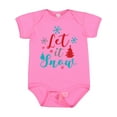 thumbnail image 1 of Inktastic Let It Snow, Snowflakes, Christmas - Red Blue Gray Boys or Girls Baby Bodysuit, 1 of 5
