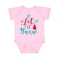 thumbnail image 1 of Inktastic Let It Snow, Snowflakes, Christmas - Red Blue Gray Boys or Girls Baby Bodysuit, 1 of 5