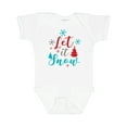 thumbnail image 1 of Inktastic Let It Snow, Snowflakes, Christmas - Red Blue Gray Boys or Girls Baby Bodysuit, 1 of 5