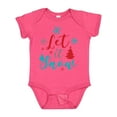 thumbnail image 1 of Inktastic Let It Snow, Snowflakes, Christmas - Red Blue Gray Boys or Girls Baby Bodysuit, 1 of 5