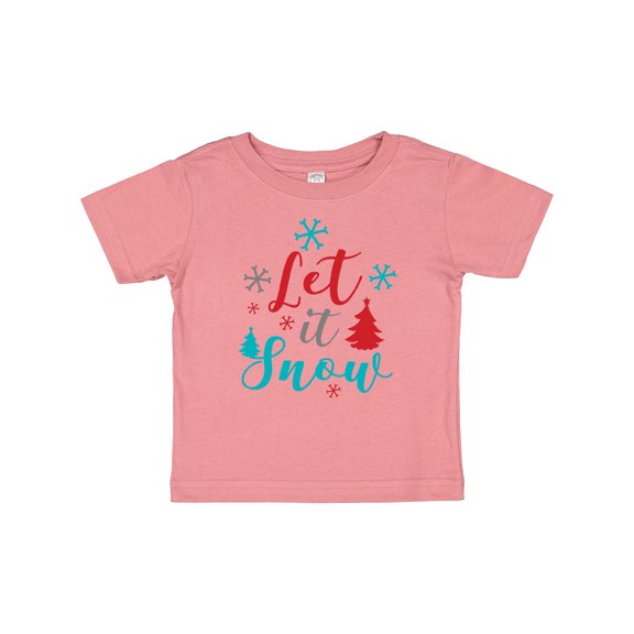 Inktastic Let It Snow, Snowflakes, Christmas - Red Blue Gray Boys or Girls Baby T-Shirt