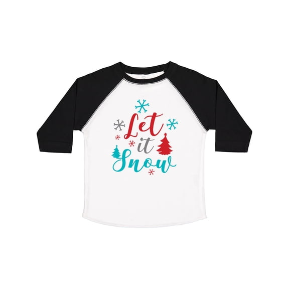 Inktastic Let It Snow, Snowflakes, Christmas - Red Blue Gray Boys or Girls Toddler T-Shirt