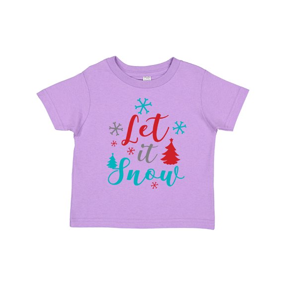 Inktastic Let It Snow, Snowflakes, Christmas - Red Blue Gray Boys or Girls Toddler T-Shirt