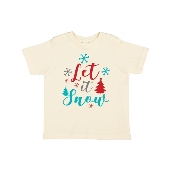Inktastic Let It Snow, Snowflakes, Christmas - Red Blue Gray Boys or Girls Toddler T-Shirt