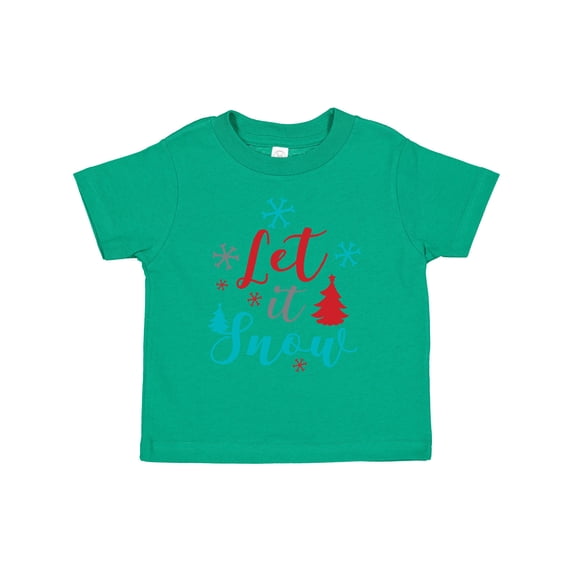Inktastic Let It Snow, Snowflakes, Christmas - Red Blue Gray Boys or Girls Toddler T-Shirt